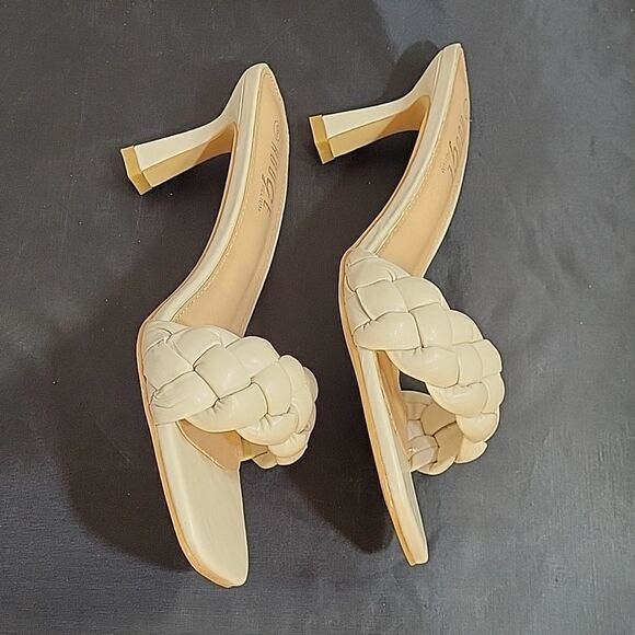 BRAND NEW ROUGE HELUIM SQUARE TOE BRAIDED FAUX LEATHER SLIP-ON QUILTED SANDAL - Picture 13 of 13